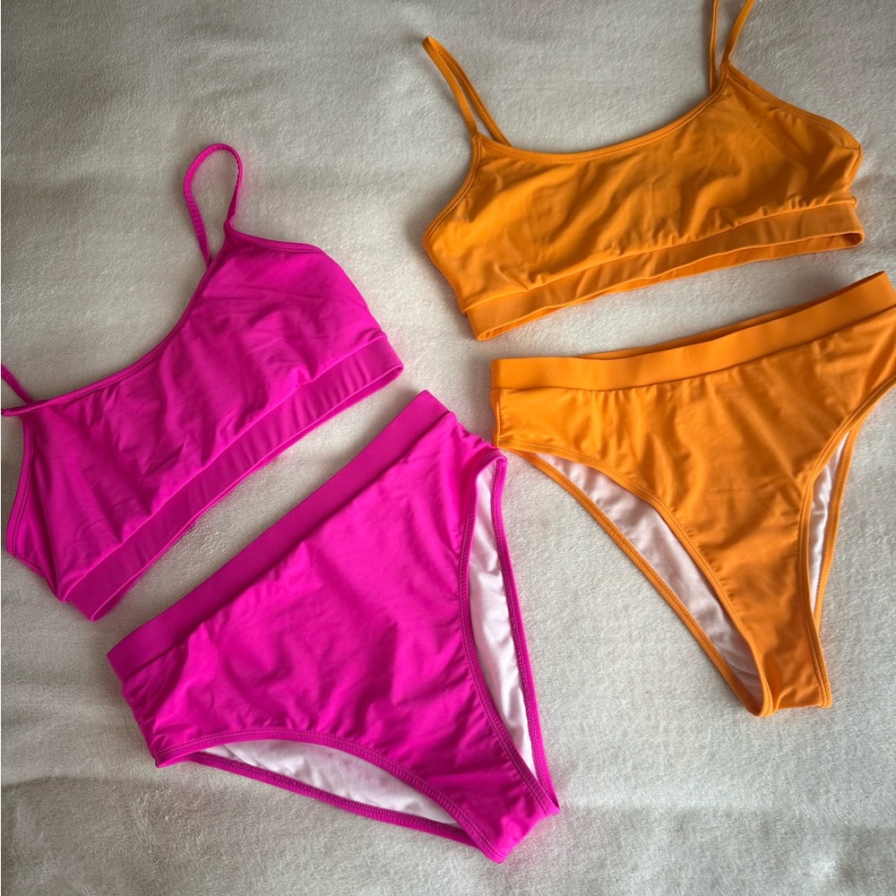 Chic Pink and Orange Bikini for Swim